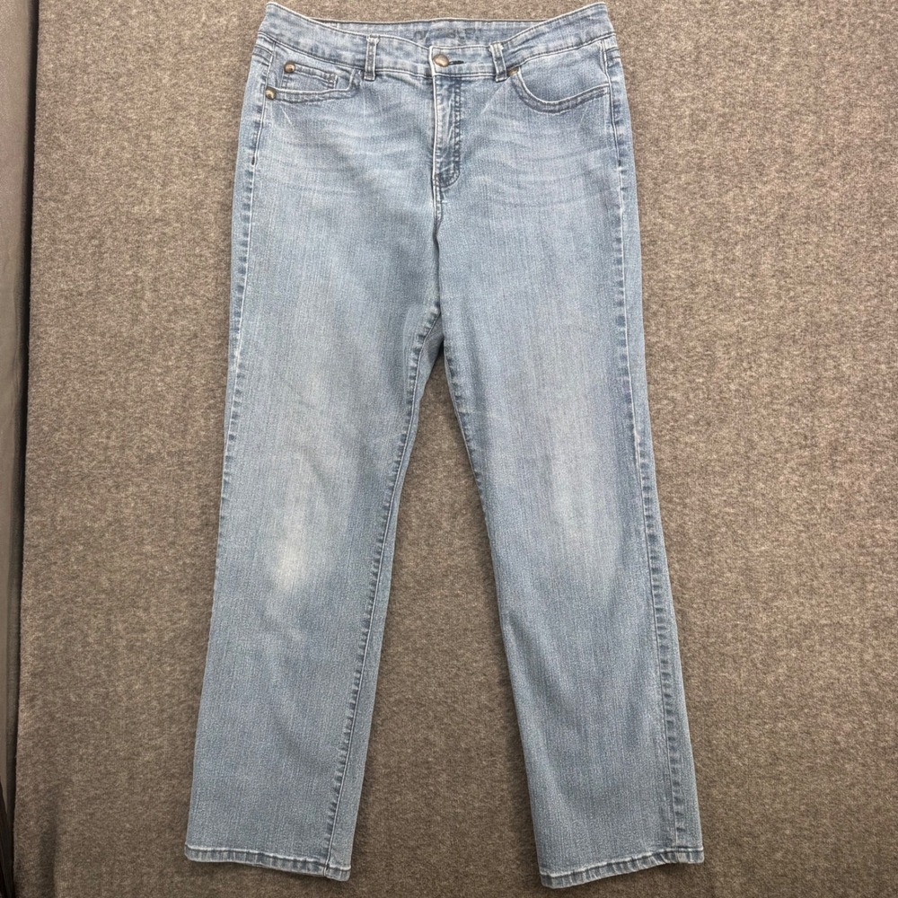 Code Bleu Womens Light Wash Straight Leg Denim‎ Jeans Blue Mid Rise Size 16